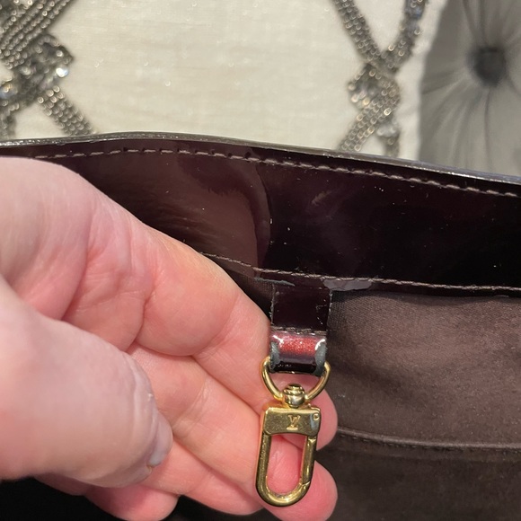 Luis Vuitton Wilshire Handbag Monogram Vernis MM Red - Picture 8 of 10